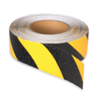 Vloertape rol anti-slip | 50-100mm breed | geel/zwart | lengte 18,3 meter