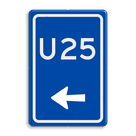 Verkeersbord RVV BW501l - U-bord