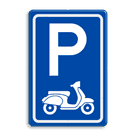 Verkeersbord E08 parkeerplaats scooters