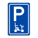 Verkeersbord E08 parkeerplaats scootmobiel