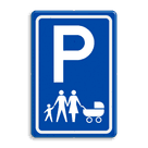 Verkeersbord E08s parkeerplaats voor gezinnen