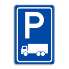 Verkeersbord RVV E08c - Parkeerplaats vrachtwagens