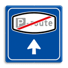 Verkeersbord RVV BW204e - Einde Parkeerrouteverwijzing