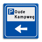 Verkeersbord - Parkeerplaatsverwijzing