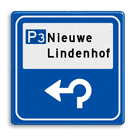 Verkeersbord - Parkeerplaatsverwijzing met nummer