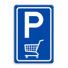 Verkeersbord E08 parkeerplaats winkelwagen