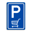 Verkeersbord E08 parkeerplaats winkelwagen