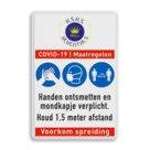 Informatiebord COVID-19 - maatregelen met eigen logo