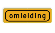 Omleidingsbord - T101 - omleiding - Werk in uitvoering