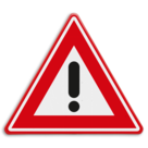 Verkeersbord RVV J37 - Vooraanduiding gevaar