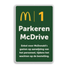 Informatiebord 2-3 McDonald's - wachten op bestelling