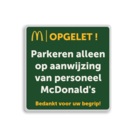 Informatiebord 1-1 McDonald's - Tekstbord