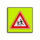 Verkeersbord RVV J21f - FLUOR Overstekende Kinderen