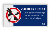 Verbodsbord Voederverbod - NS