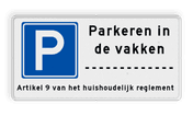 Parkeerbord RVV E04-3txt-ondertekst