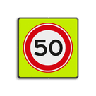 Verkeersbord RVV A01-050f - Maximum snelheid 50 km/h