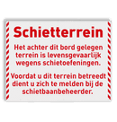 Toegangsbord voor Schietterrein Defensie