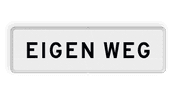 Verkeersbord RVV OBD02 - Onderbord - Eigen weg