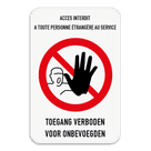 Informatiebord - Verboden toegang - Acces interdit