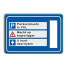 Informatiebord 900x600 met uitsparing voor verkeerslicht rond 100mm