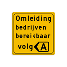 Omleidingsbord - Eigen tekst - Werk in uitvoering