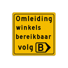 Omleidingsbord - Eigen tekst - volg route