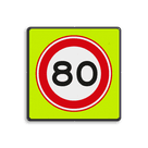 Verkeersbord RVV A01-080f - Maximum snelheid 80 km/h