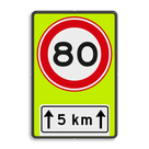 Verkeersbord RVV A01-80f + OB411