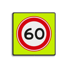 Verkeersbord RVV A01-060f - Maximum snelheid 60 km/h