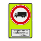 Verkeersbord RVV C07fOB108 - Gesloten voor vrachtverkeer met uitzondering