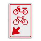 Verkeersbord RVV D108 - (brom-)fietsers van rijbaan wissen