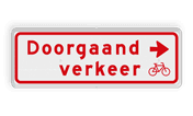 Verkeersbord RVV BW02r 600x200mm - Doorgaand verkeer