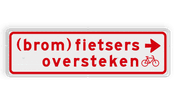 Verkeersbord RVV BW08r 700x200mm - (brom)fietsers oversteken