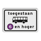 Verkeersbord RVV C22a7 - Onderbord - Milieuzone autobus