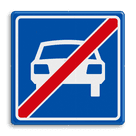 Verkeersbord RVV G04 - Einde autoweg