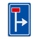 Verkeersbord RVV L09-1r - Doodlopende weg - voorwaarschuwing