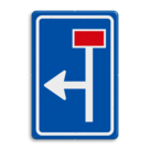 Verkeersbord RVV L09-1l - Doodlopende weg - voorwaarschuwing