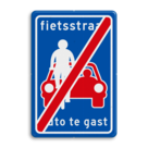 Verkeersbord RVV L51e - einde Fietsstraat