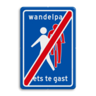 Verkeersbord RVV L55e - einde Wandelpad