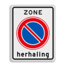 Verkeersbord RVV E01zbh - herhaling parkeerzone