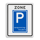 Verkeersbord RVV E09zb  - Parkeerzone vergunninghouders