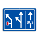 Verkeersbord RVV L04-3 - Pijlbord Voorsorteren