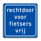 Verkeersbord RVV VR06rd - rechtdoor vrij