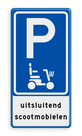 Verkeersbord E08f - parkeerplaats scootmobiel