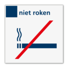 Verbodsbord niet roken - Reflecterend