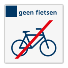 Verbodsbord geen fietsen - Reflecterend