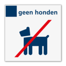 Verbodsbord geen honden - Reflecterend