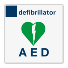 Veiligheidsbord defibrillator/AED - Reflecterend