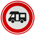 Verkeersbord RVV C06x - Verboden voor campers