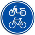 Verkeersbord RVV G12a - Verplicht fiets / bromfietspad